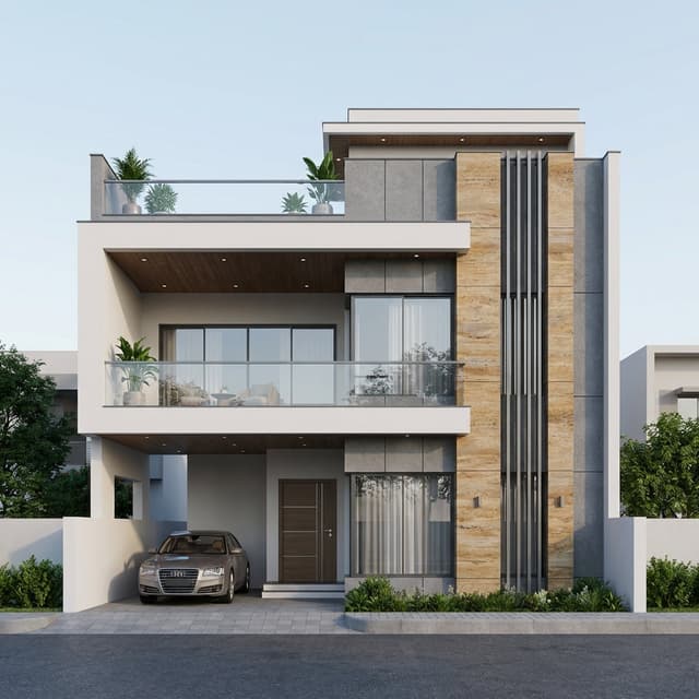 60x60 House Plan | 3 Floor North Facing Design