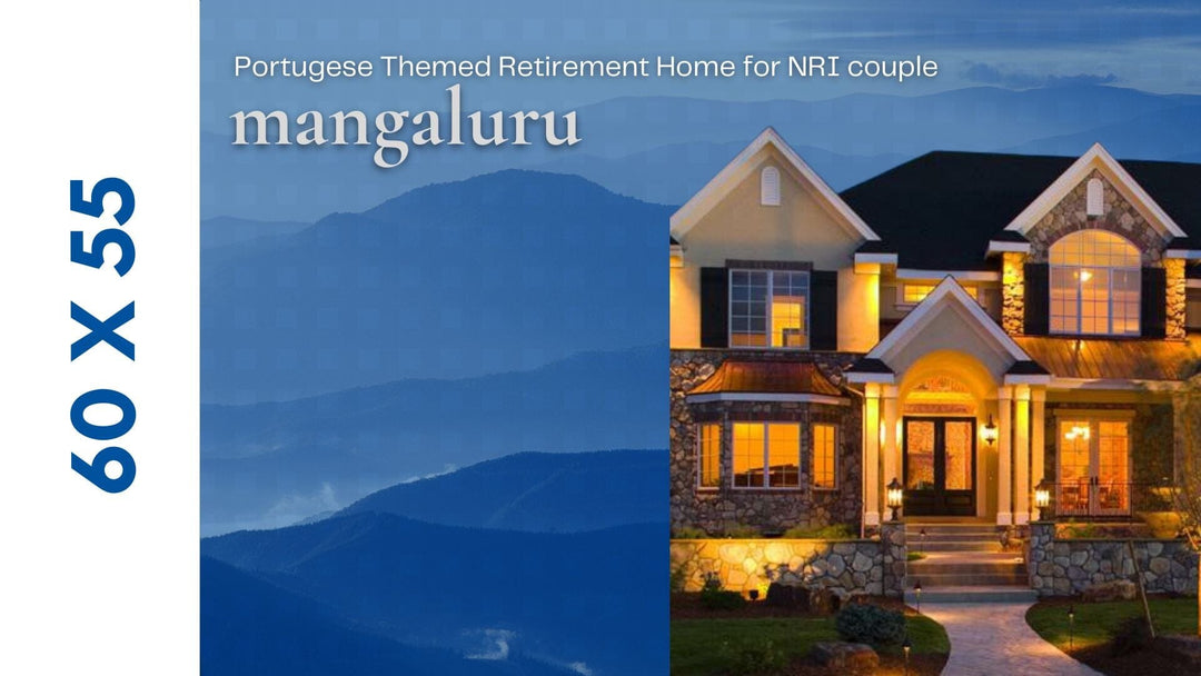 Portuguese Themed Retirement Home Design for NRI couple in Mangalore