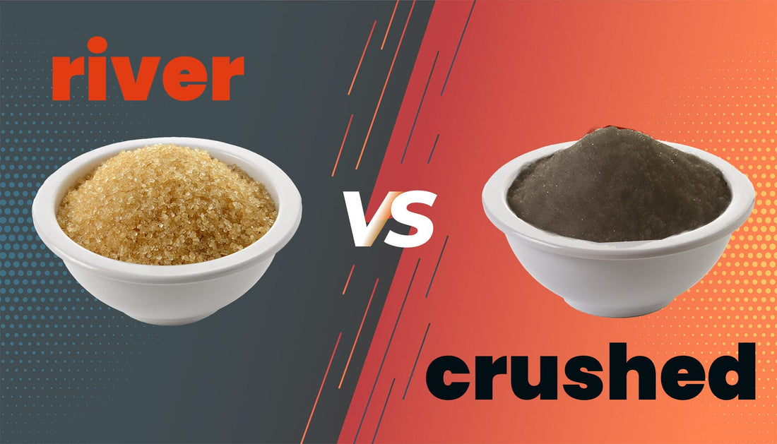 Ongrid.Design blog for crushed sand versus river sand, how it benefits in home construction