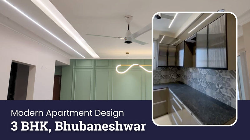 भुवनेश्वरमध्ये इंटेलिजेंट इंटीरियर डिझाइनसह 3BHK मध्ये मॉडर्न लिविंग 