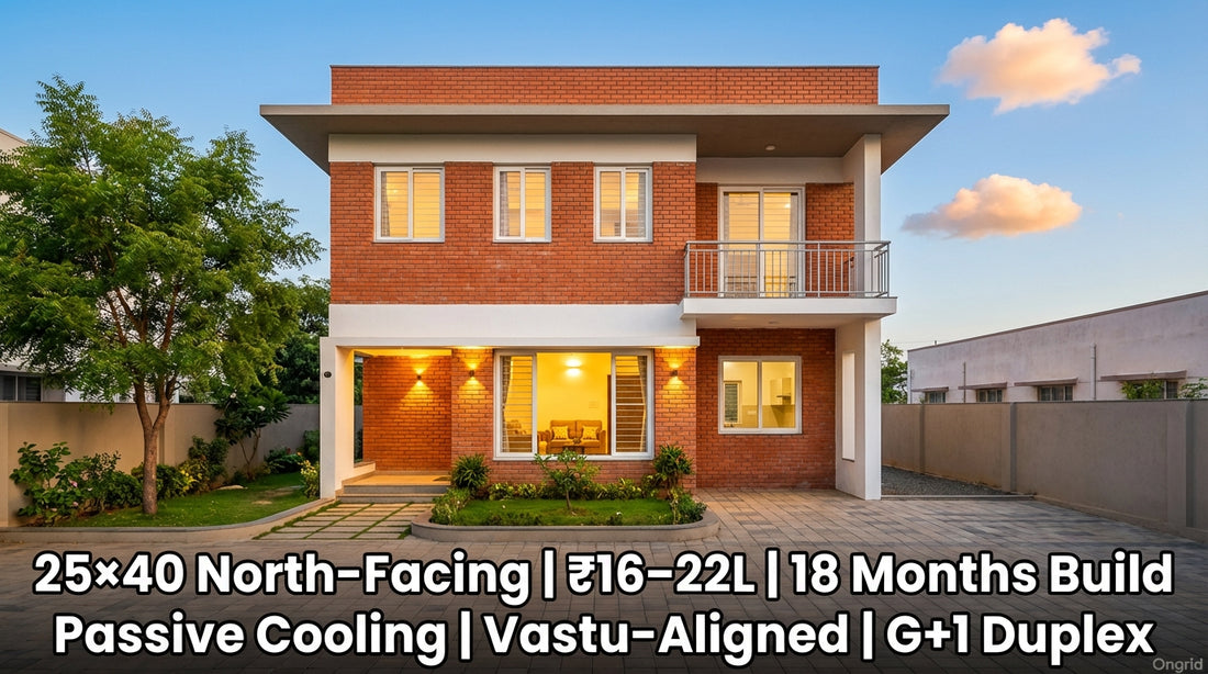 25x40 House Plan 2 Floor North Facing - Ongrid