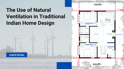 A traditional Indian courtyard featuring a central water body and jali screens, showcasing the use of natural ventilation in traditional Indian home design