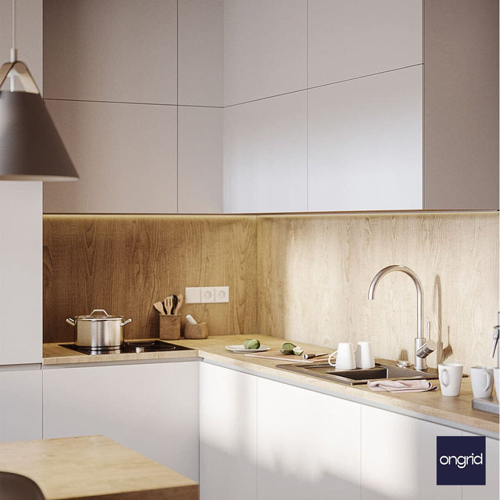 Modern Luxury Kitchen Design: Sleek and Sophisticated | 12' x 10' ongrid.design 