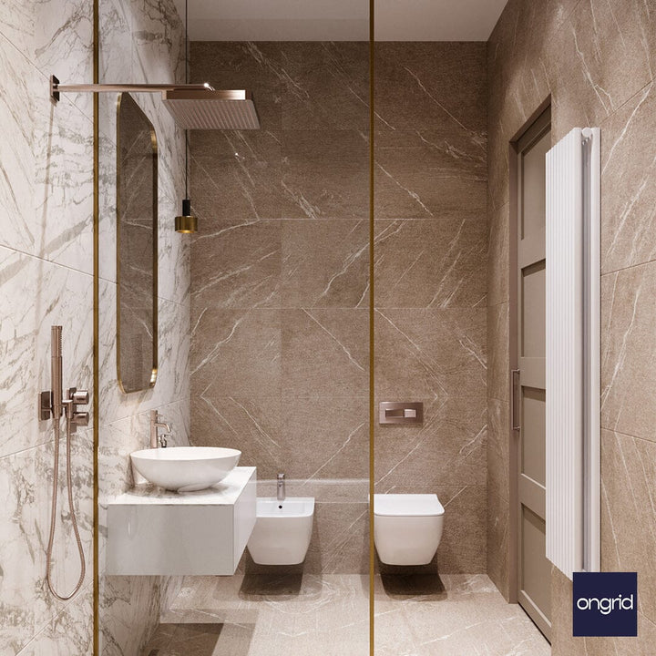 Small Washroom Design: Maximizing Space with Innovative Ideas - 12' x 7' ongrid.design 
