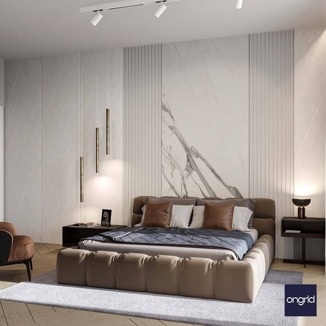 Gothic-Inspired Bedroom Design | 16' x 13' ongrid.design 