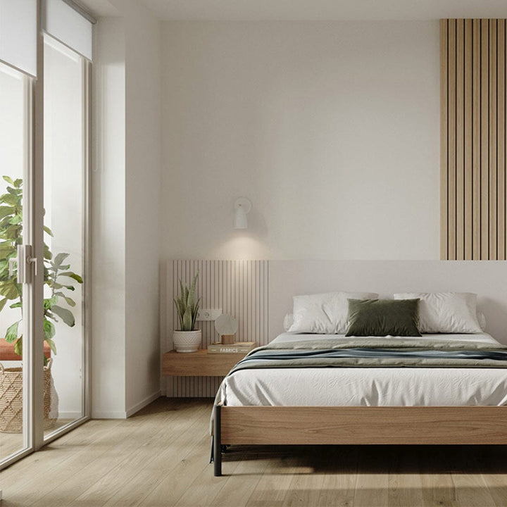 Urban Chic Bedroom Revamp| 13' x 12' ongrid.design 