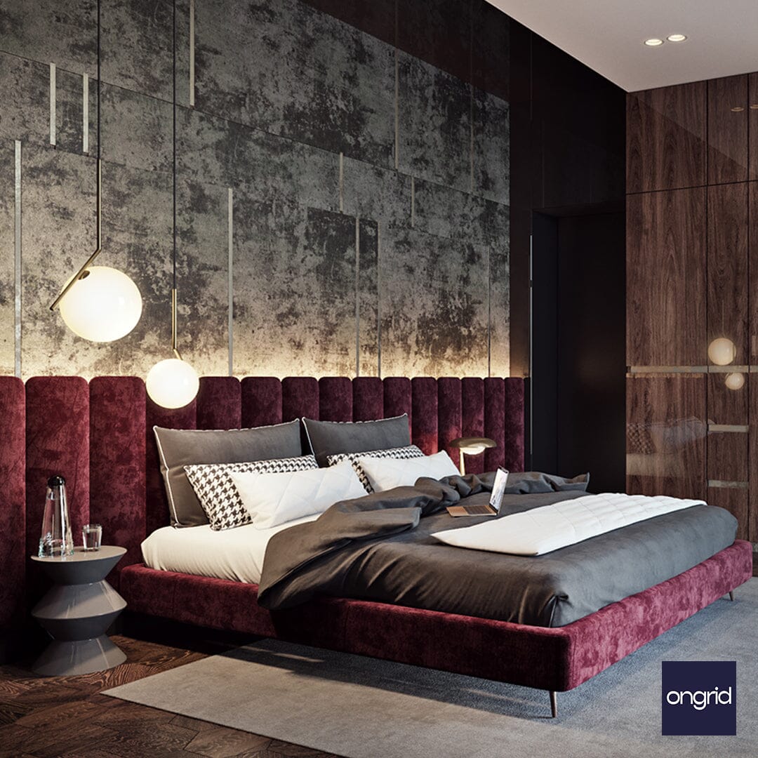 Bollywood-Inspired Bedroom Design | 16' x 12' ongrid.design 