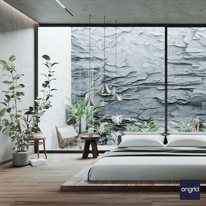 Zen Bedroom Sanctuaries Design | 19' x 15' ongrid.design 
