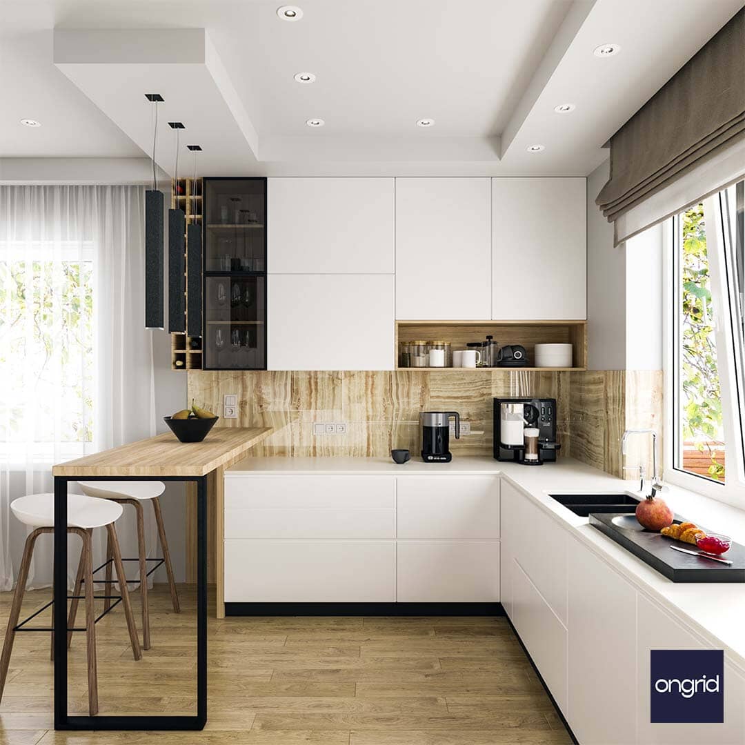 Culinary Kitchen Lighting Design | 16' x 10' – Ongrid Design