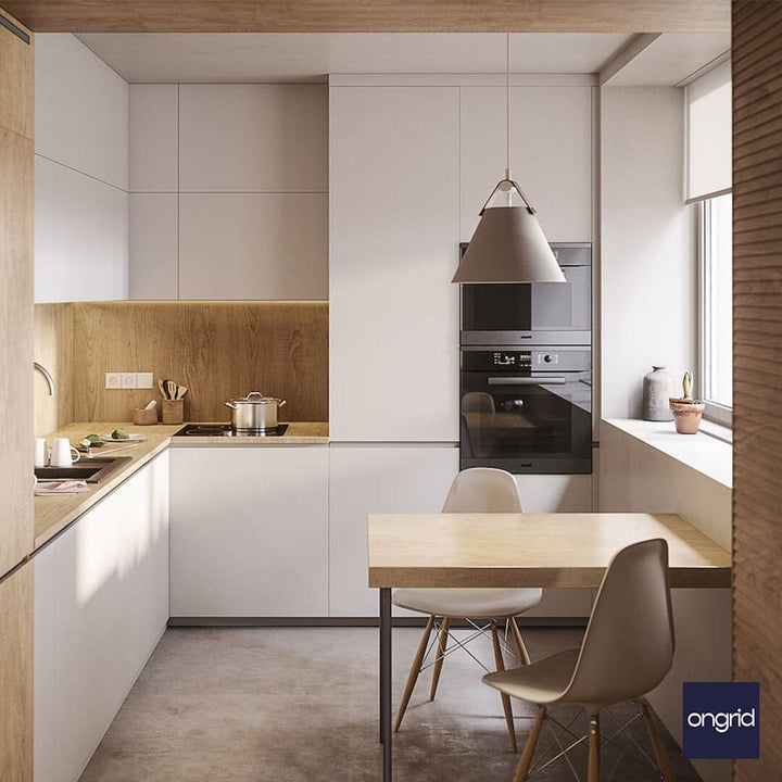 Modern Luxury Kitchen Design: Sleek and Sophisticated | 12' x 10' ongrid.design 