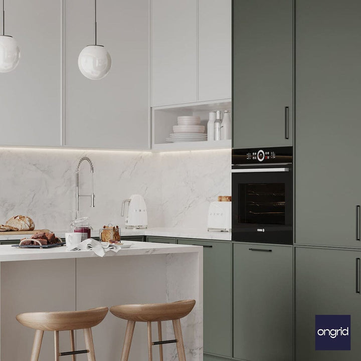 Compact Kitchen Design: Space-Saving and Efficient | 12' x 12' ongrid.design 