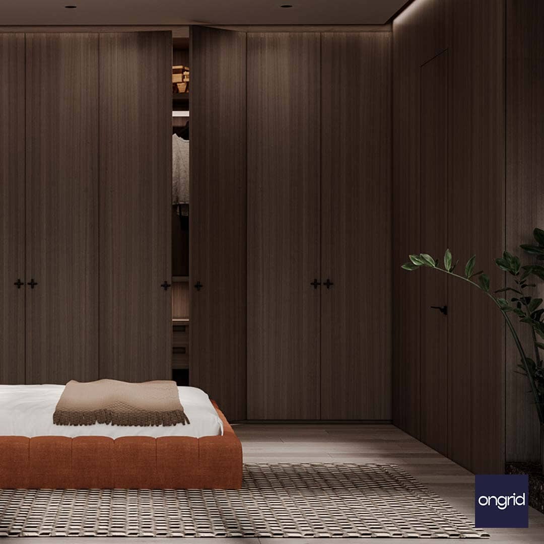 Coastal Bedroom Escape Design | 18' x 15' ongrid.design 