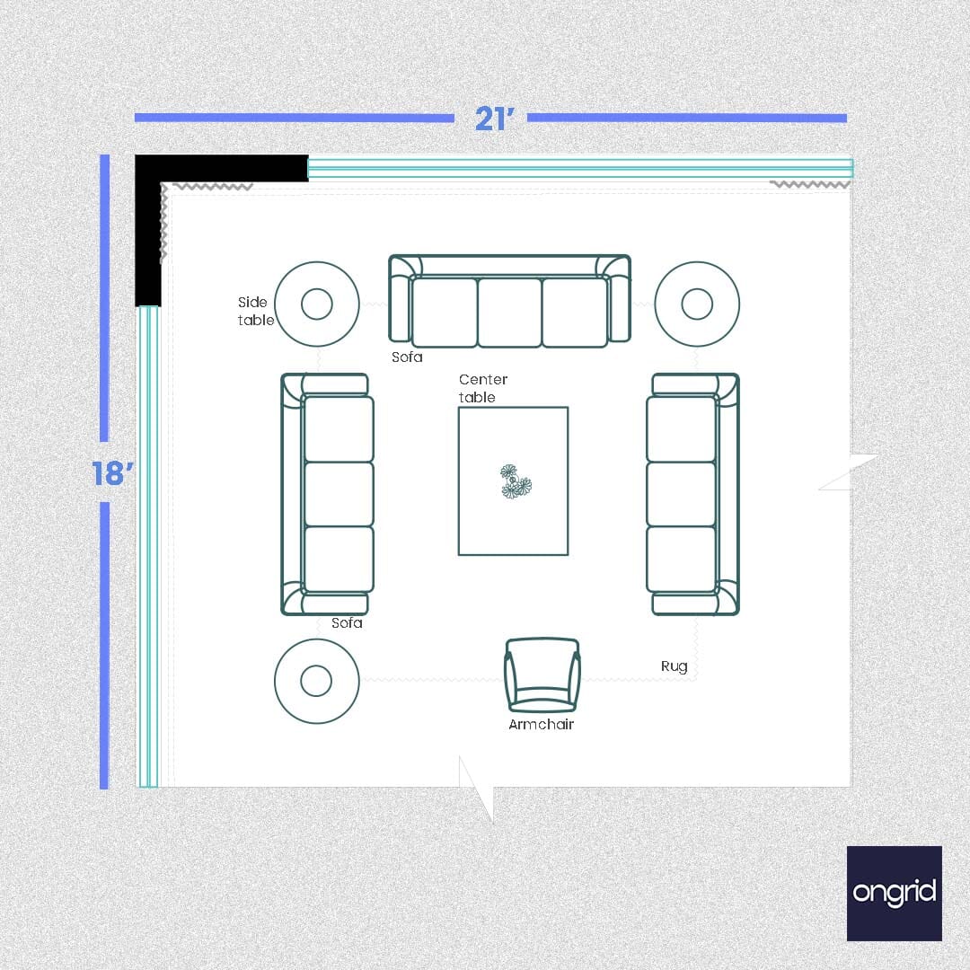 21x18 Living Room Decor with a Modern Twist | Ongrid Design ongrid.design 