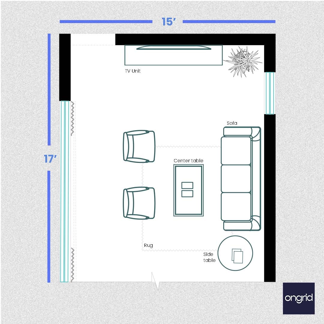 Living Room Sketch Plan