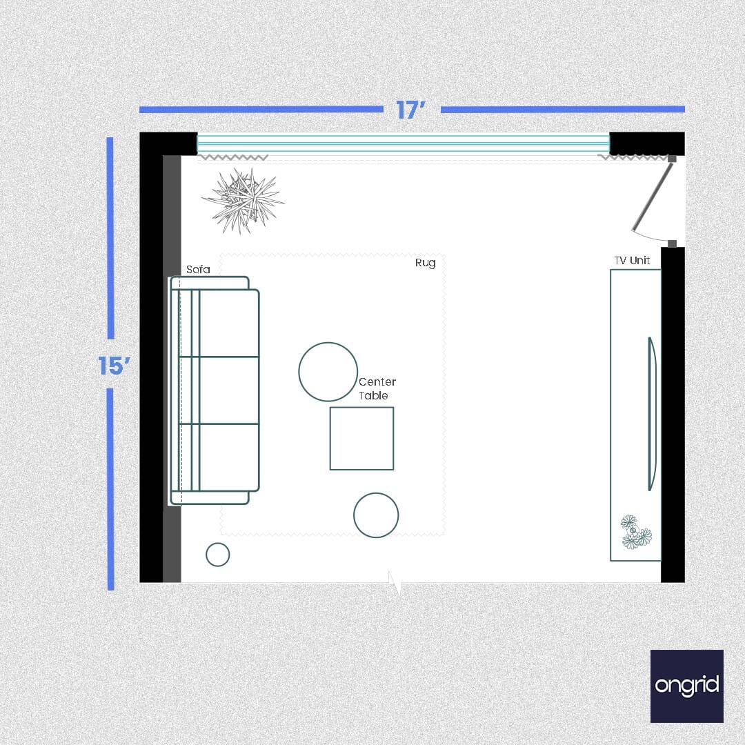 Modern False Ceiling Design for Living Rooms 17' x 15' | Ongrid.Design ongrid.design 