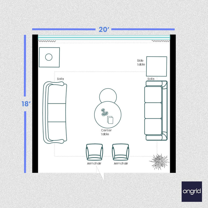 False Ceiling Designs for a Majestic 20x18 Living Room | Ongrid Design ongrid.design 