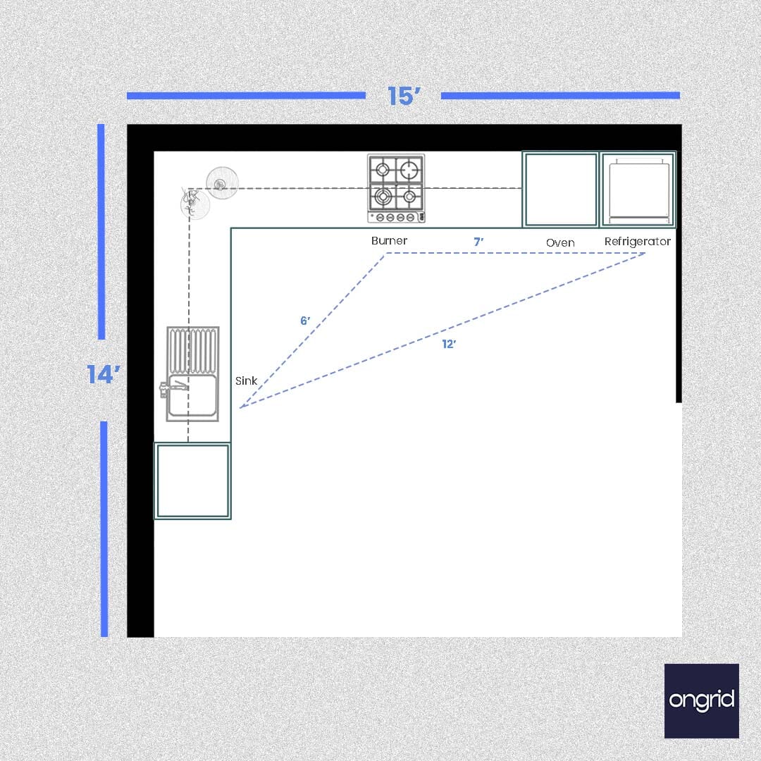 15' x 15' Intelligent Kitchen Design to Maximize Space – Ongrid Design