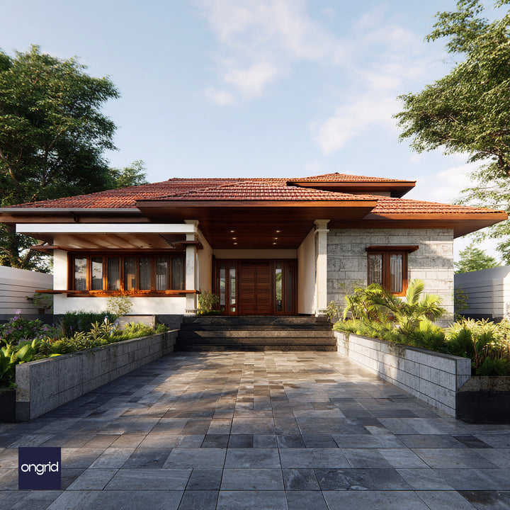 Nalukettu Modern: A Contemporary Kerala House Plan