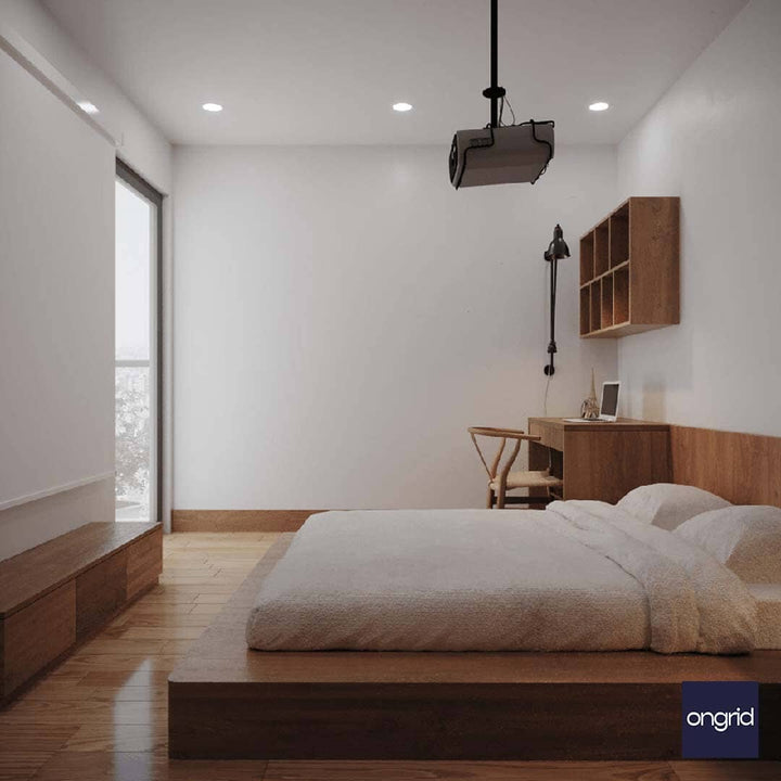 Mid-Century Modern Bedroom Design | 18' x 14' ongrid.design 