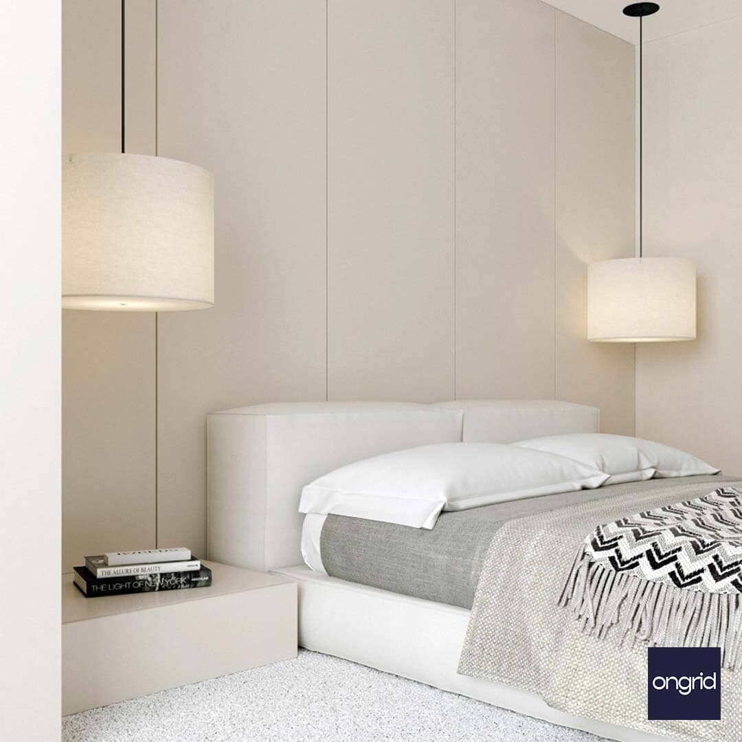 Scandinavian-Inspired Bedroom Design | 18' x 15' ongrid.design 