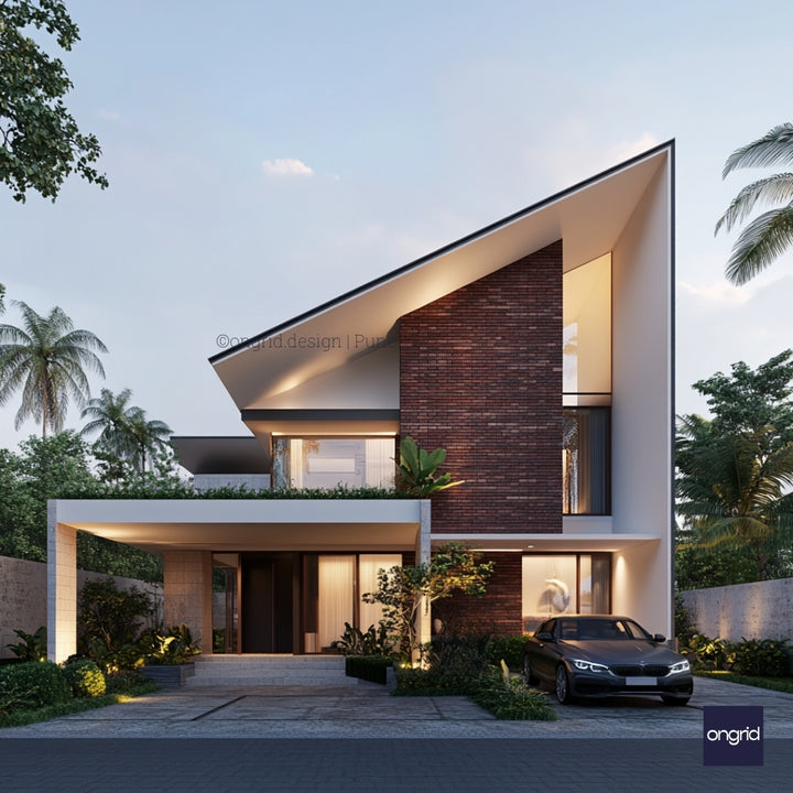 Tropical Modernity with Luxurious Duplex Elevation Design