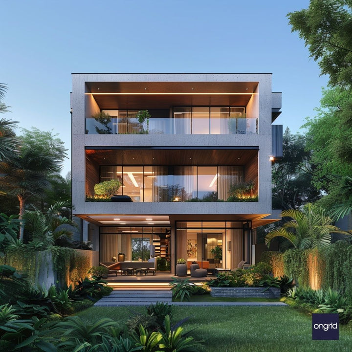 Three Floor Home Design - 50+ Modern Elevations – Ongrid Design