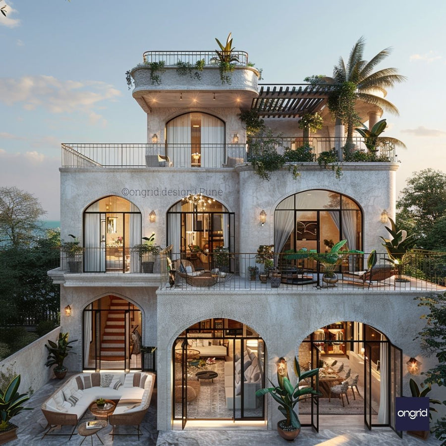 Three Floor Home Design - 50+ Modern Elevations – Ongrid Design