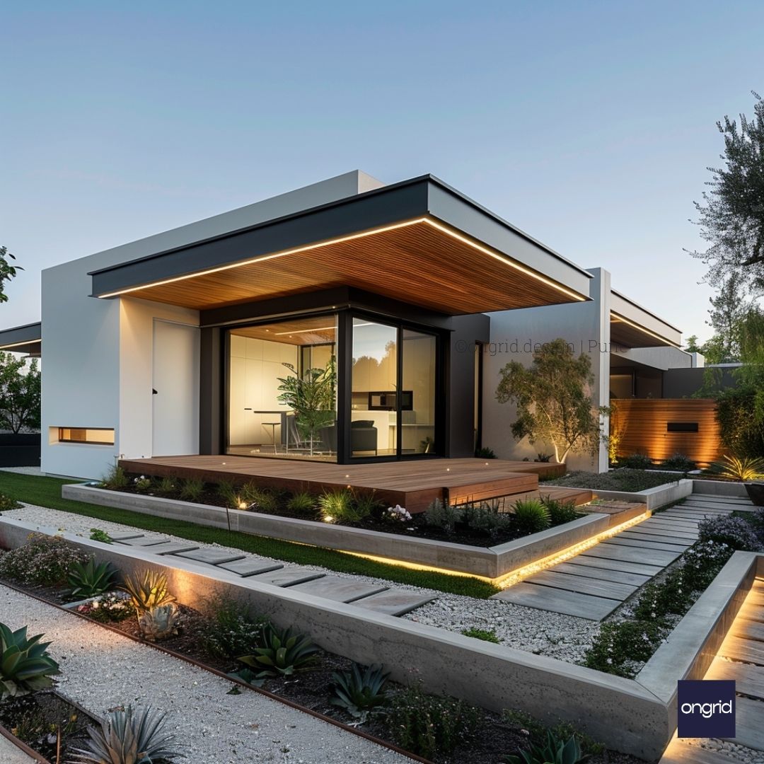 Contemporary Single Story Home with Pristine Elevation Ongrid Design