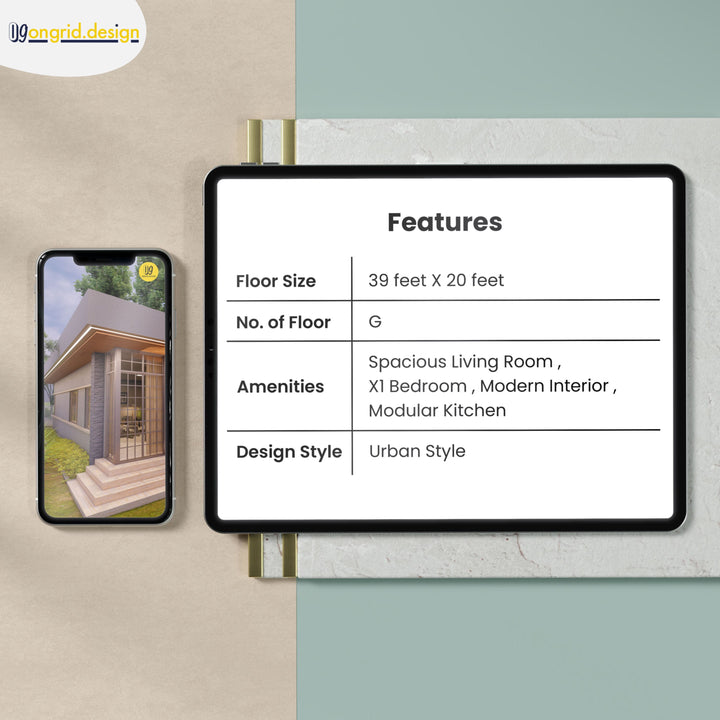 Simple Design Style House Plan Print Books Ongrid.Design 