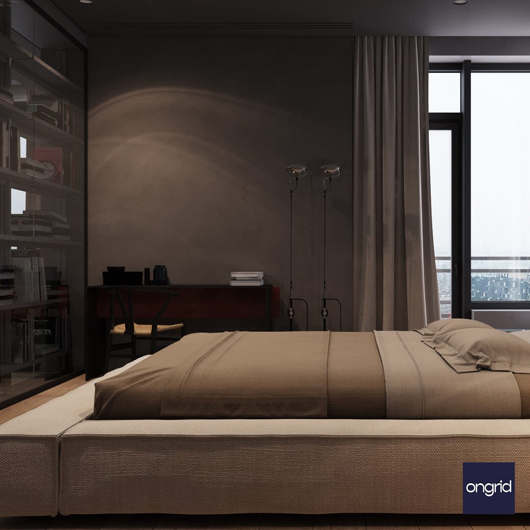 Innovative Illusion Bedroom Ensemble Design | 14' x 13' ongrid.design 