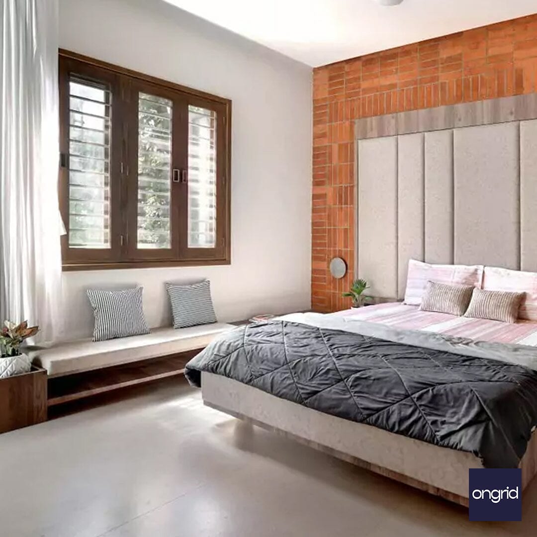 The Vibrant Oasis Bedroom Design | 14' x 13' ongrid.design 