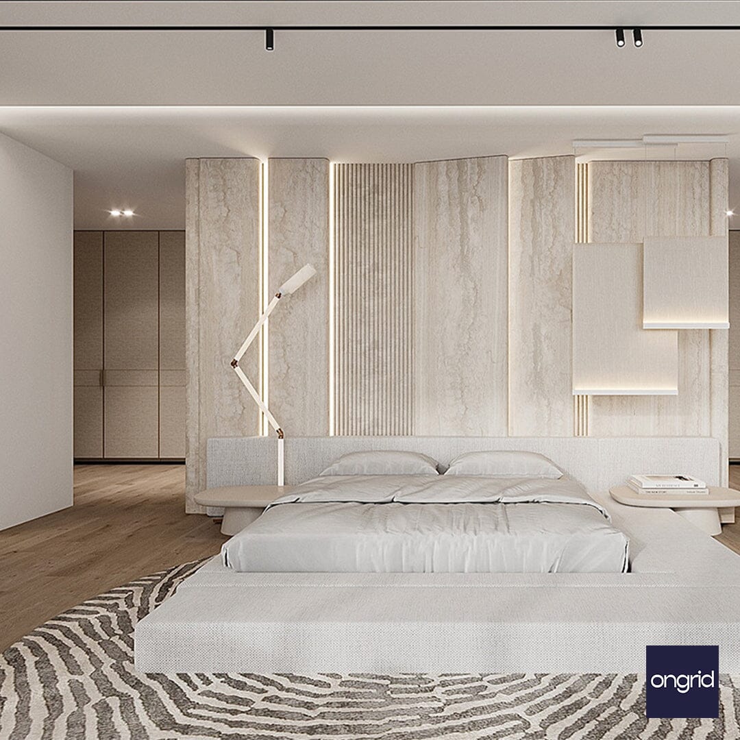The Serene Slumber Bedroom Design | 17' x 13' ongrid.design 