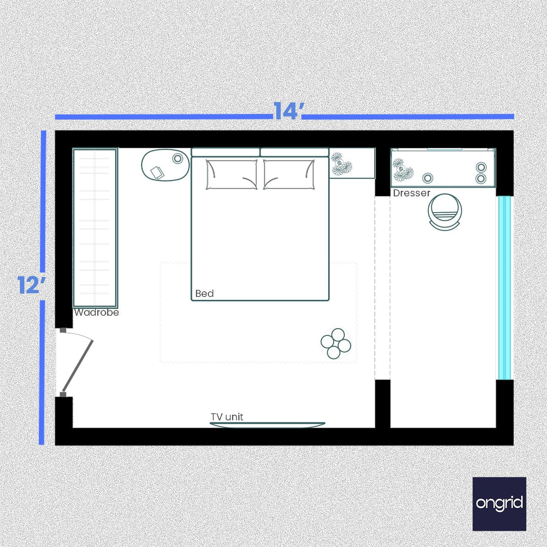 The Luxe Retreat Bedroom Package | 16' x 12' ongrid.design 